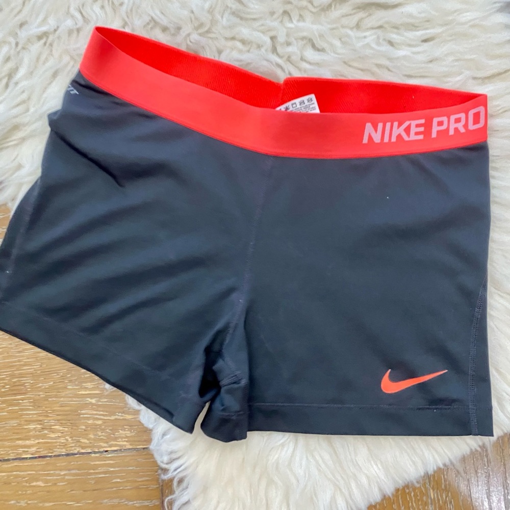 nike pro compression shorts, black and hot pink